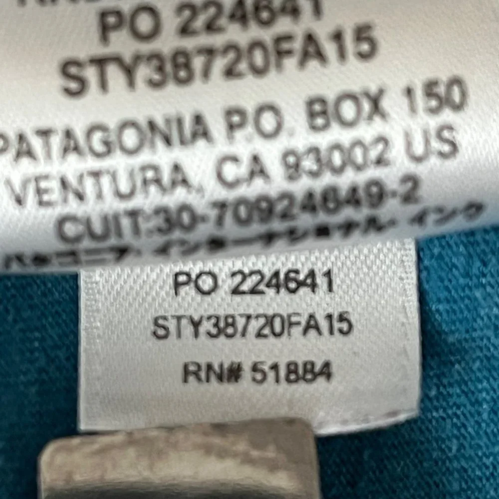 Patagonia Blue Short Sleeve Tee with Black Logo - Picture 7 of 7